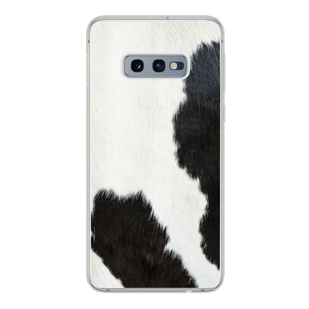 MuchoWow Handyhülle Schutzhülle Hülle für Samsung Galaxy S10e Tiermuster - Kühe - Pelz Silikon Softcase Handy Hülle - Handy