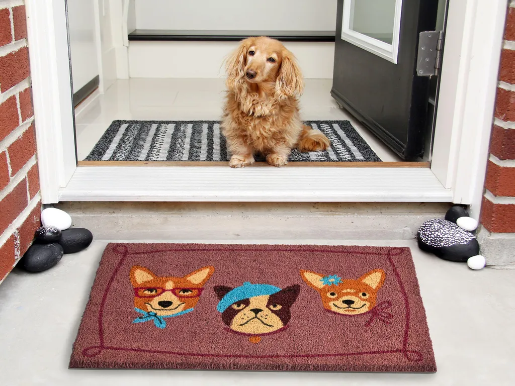 Tapis d'entrée antidérapant en coco 60x90 cm support caoutchouc stable - 2