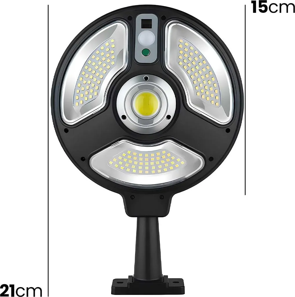 Illuminazione di Sicurezza Avizar: Faretto Solare 70W Nero Esterno - 5