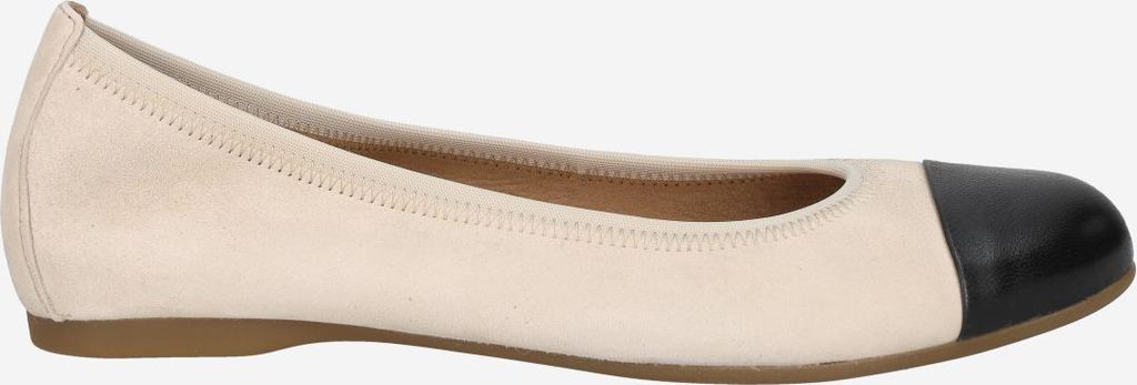 Gabor 4.126.12_6, Ballerina in Beige/Schwarz für Damen, Größe 40