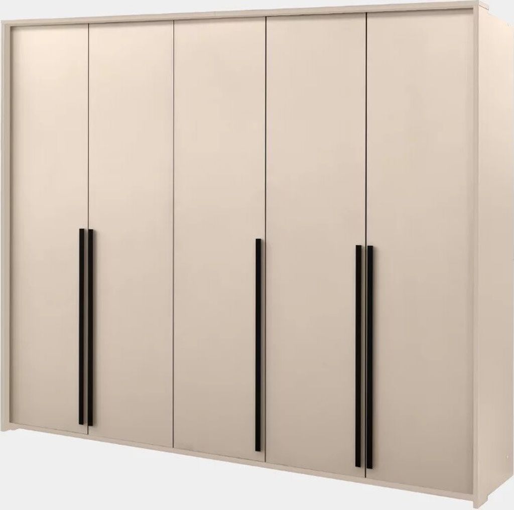 Wohnzimmergarderobe, großer beige Drehschrank 255 cm Produktbild 