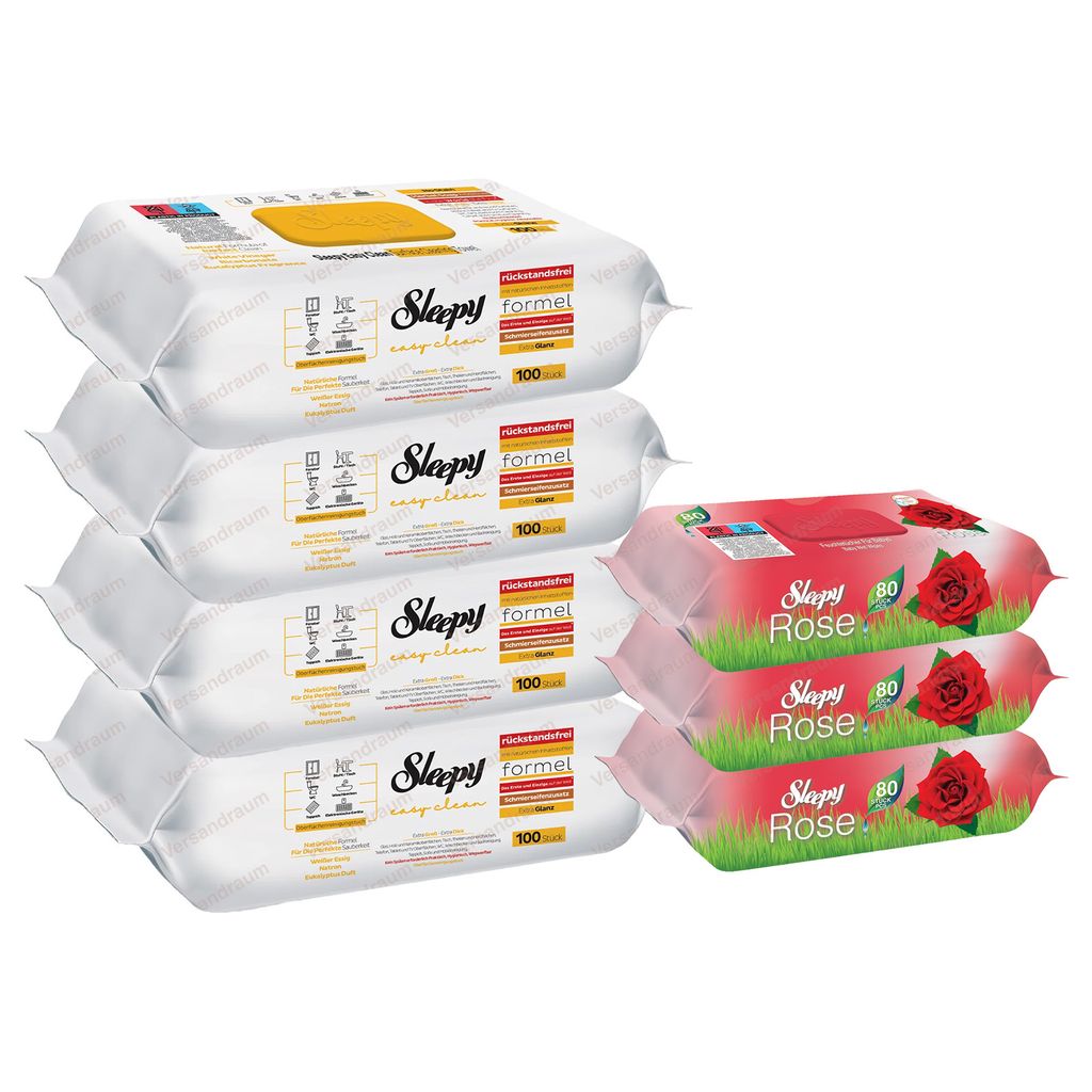Sleepy Easy Clean Set 4xGelb Oberflächenreinigungstücher / Produktbild 
