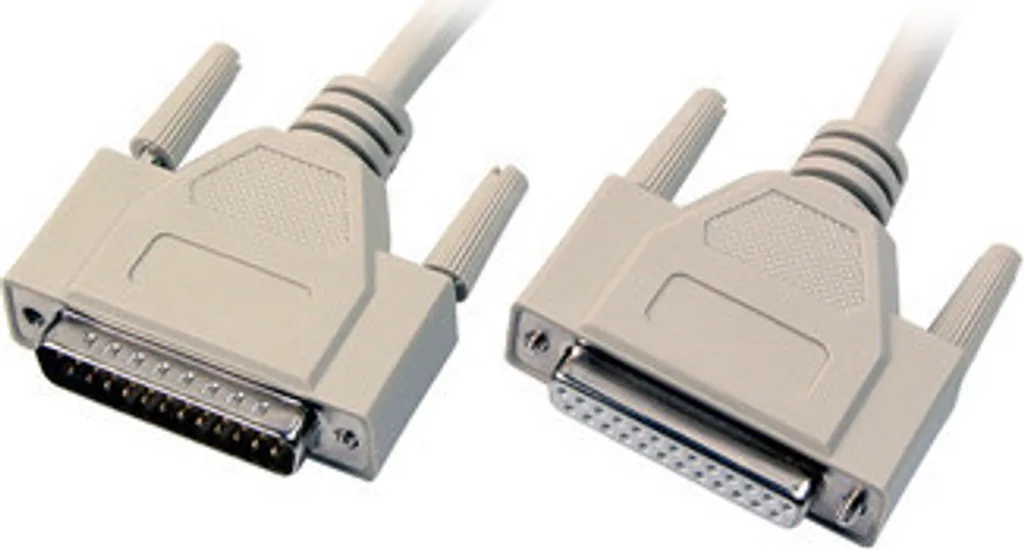Rallonge D-Sub 25 broches 2m - Câble série RS232 1:1 pour PC et modem