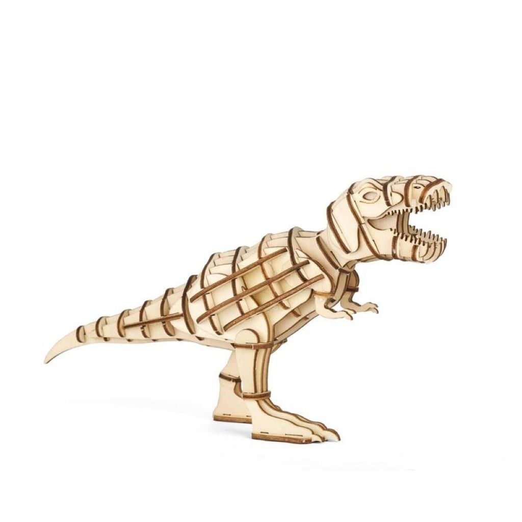 geschicktes 3D Holz Tier Puzzle für Klein & Groß, viele Teile T-Rex
