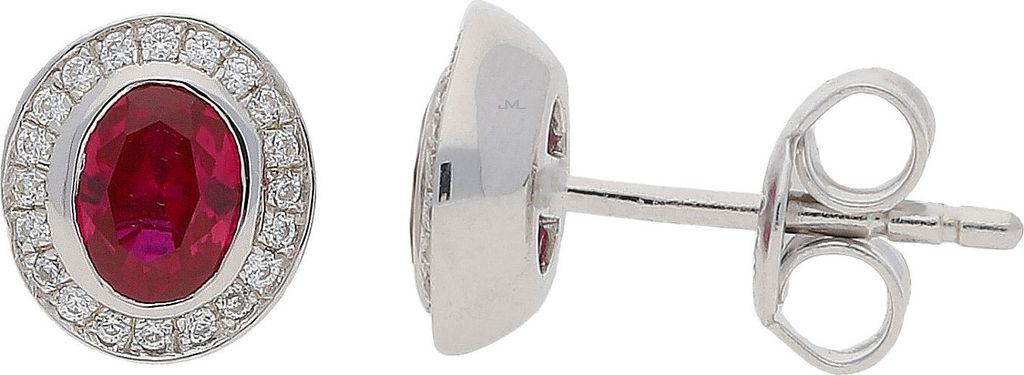 Ohrstecker Silber 925 Zirkonia rubinrot JL10-06-2503 JuwelmaLux
