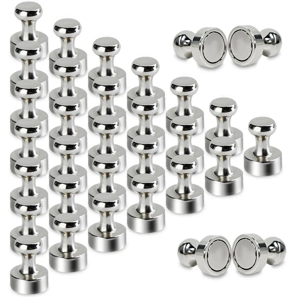 32 Aimants Néodyme 16x20 mm Ultra Puissants pour Tableau Blanc et Bureau