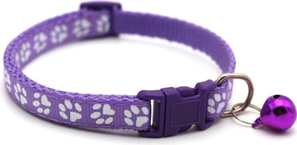 Hundehalsband Pfote 1x19-32cm Lila