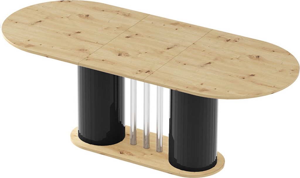 Design Esstisch HCE-111 Oval Hochglanz ausziehbar Tisch Esszimmer rund