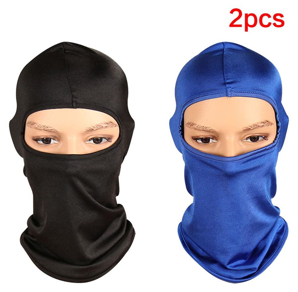2er-Pack Outdoor-Fahrrad-Motorradhelm-Nackenschutz-Wintermütze mit winddichter Gesichtsmaske für Skifahren/Autofahren/Outdoor-Sport, Unisex, Schw...