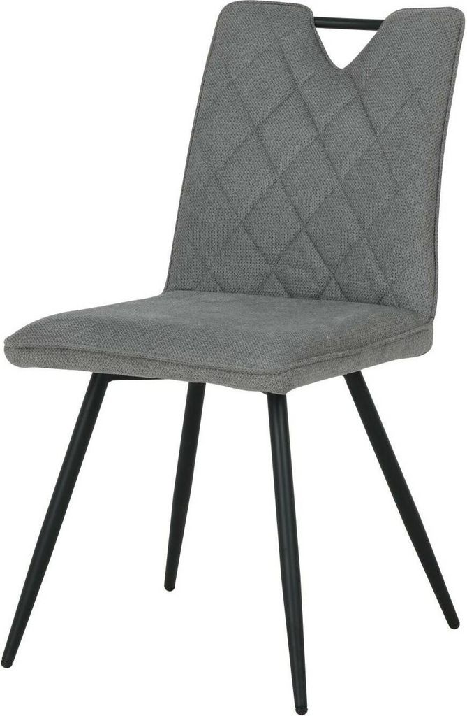 HowHomely | Polsterstühle DALIA - Ergonomisch - Grau - Modern, Elegantes Design, Metallbeine, Wohnzimmerstühle