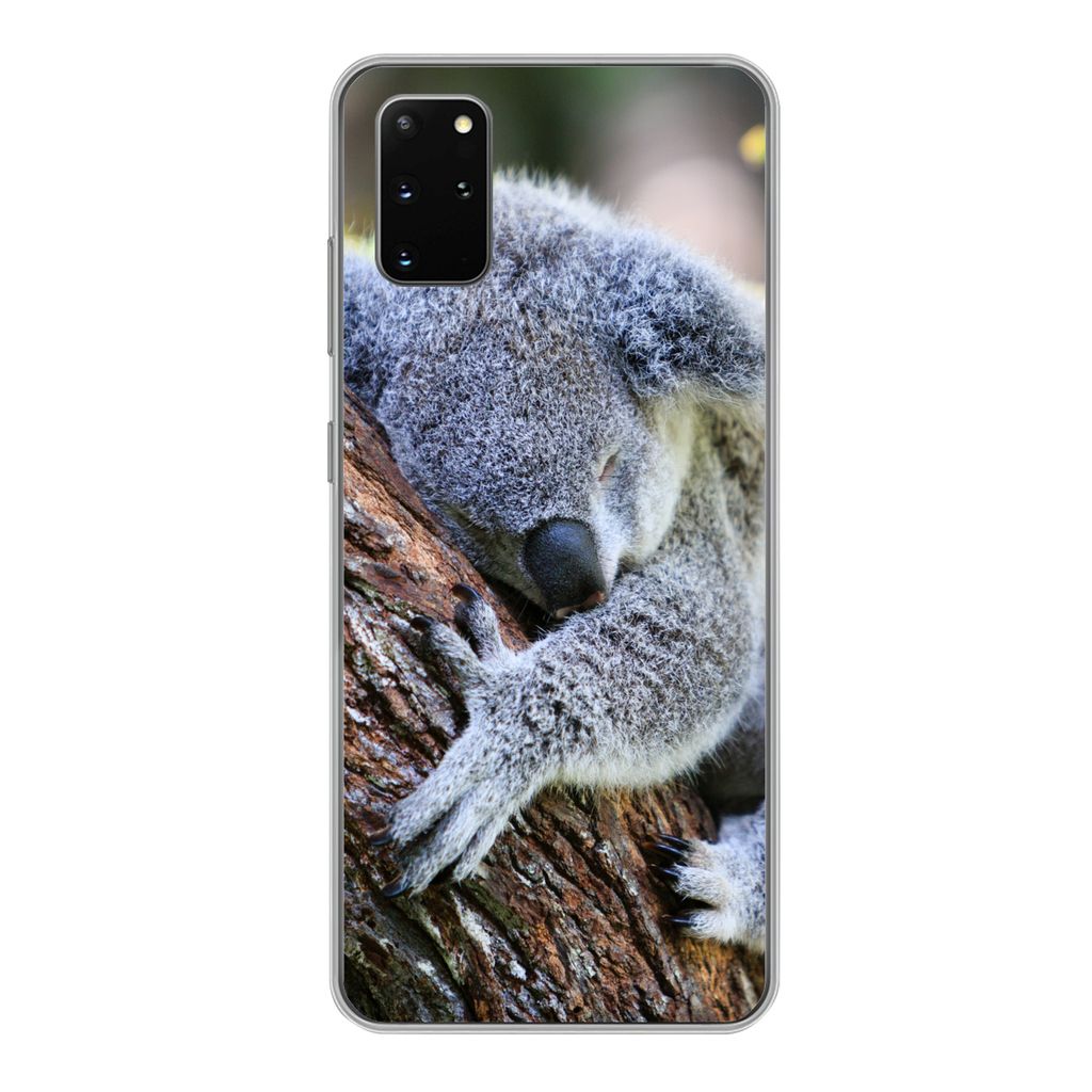 MuchoWow Handyhülle Schutzhülle Hülle für Samsung Galaxy S20 Plus Koala - Kofferraum - Kuscheltier - Jungen - Mädchen Silikon Softcase Handy...
