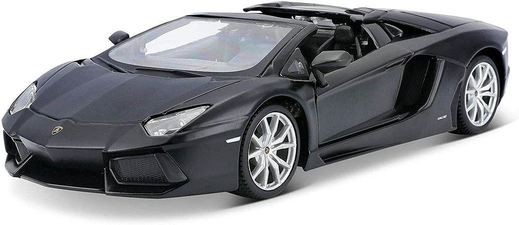 Maisto 31504 - Modellauto - Lamborghini Aventador LP 700-4 Roadster (mattschwarz, Maßstab 1:24)