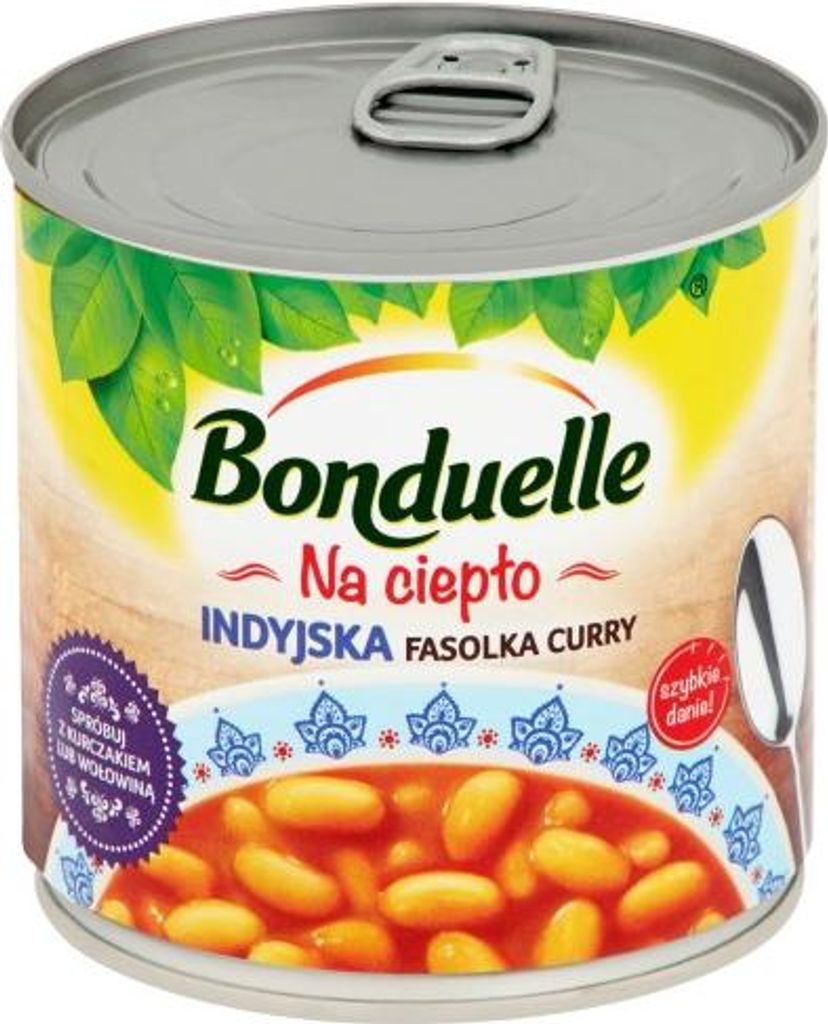 Bonduelle Curry Bohnen weiße Bohnen in süßlich milder Curry Produktbild 