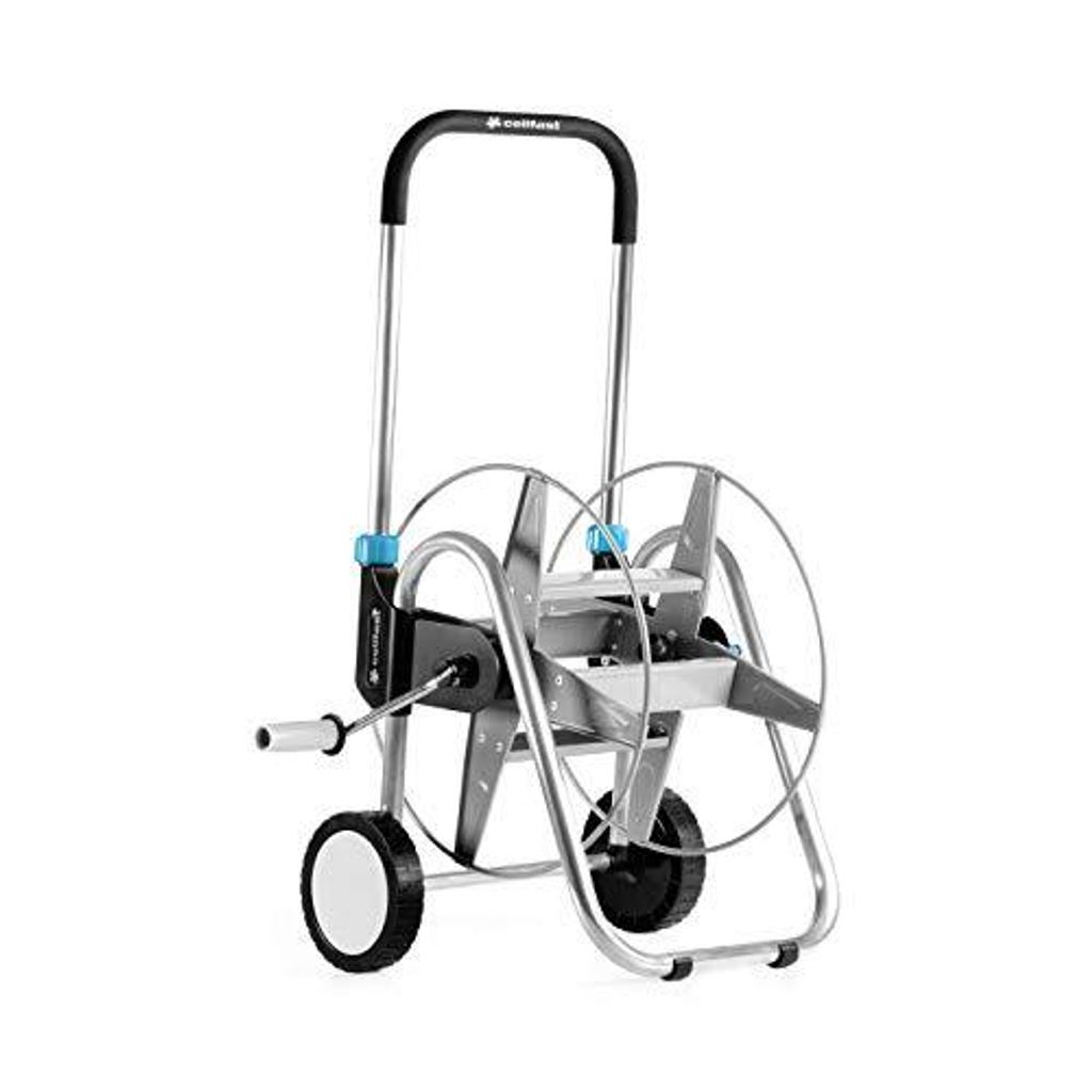 Cellfast 55-050 Explorer Dévidoir Métal Portable Tuyau Arrosage Jusqu'à 60m - Robuste Et Pratique
