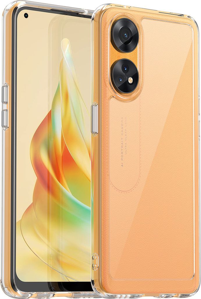 Oppo Reno8 T 4G Hülle, Klar Rückseite Stoßfeste TPU Silikon Bumper Schutzhülle für Oppo Reno8 T 4G Transparent