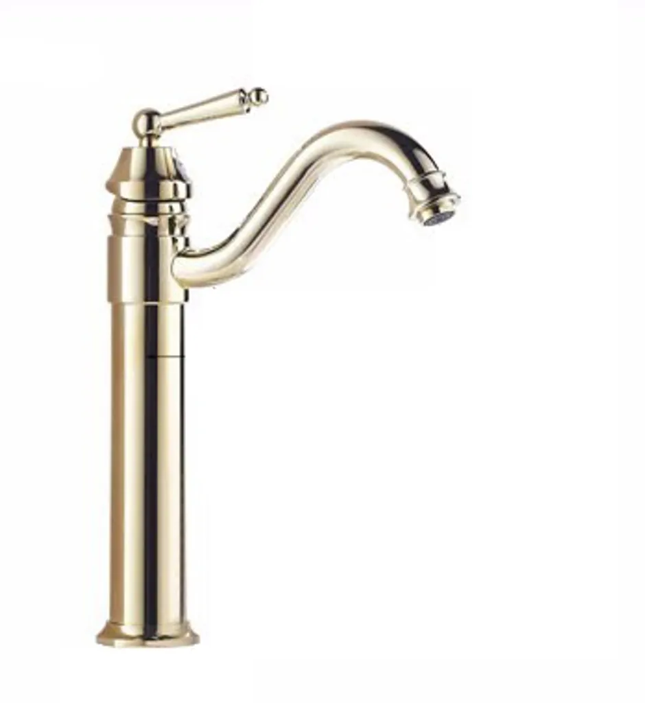 Rubinetto Lavabo Oro Retrò Leda Lauferi - Miscelatore Bagno Vintage