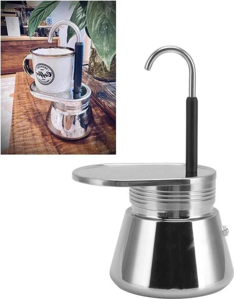 Café de camping sans encombrement : service mini inox style italien