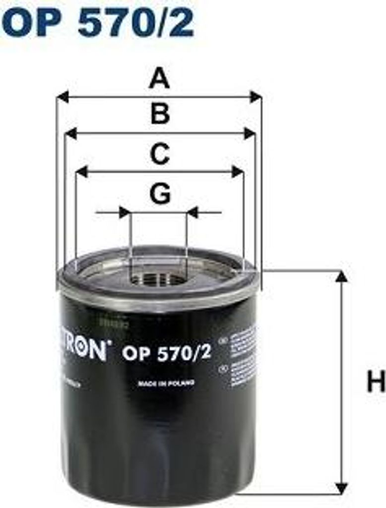 FILTRON OP 570/2 Ölfilter OE 12640445 kompatibel mit Corvette, Adam, Astra K, Corsa E, Insignia, Karl, Mokka