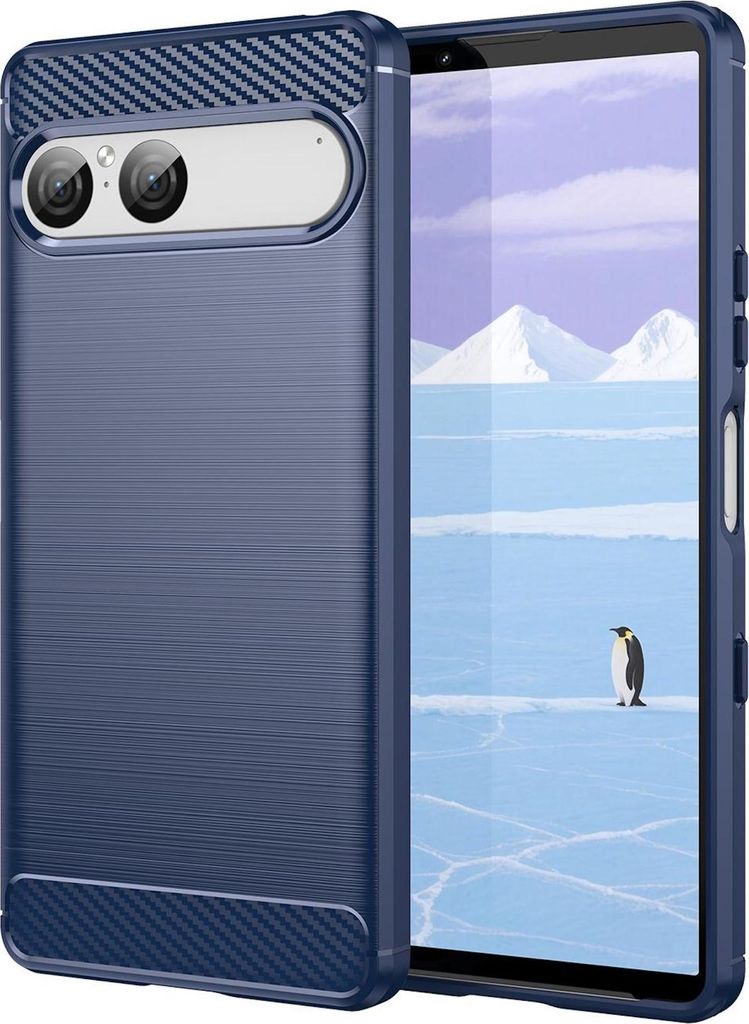 TPU hoesje voor de Sony Xperia 10 VII, met carbon fiber Productafbeelding 