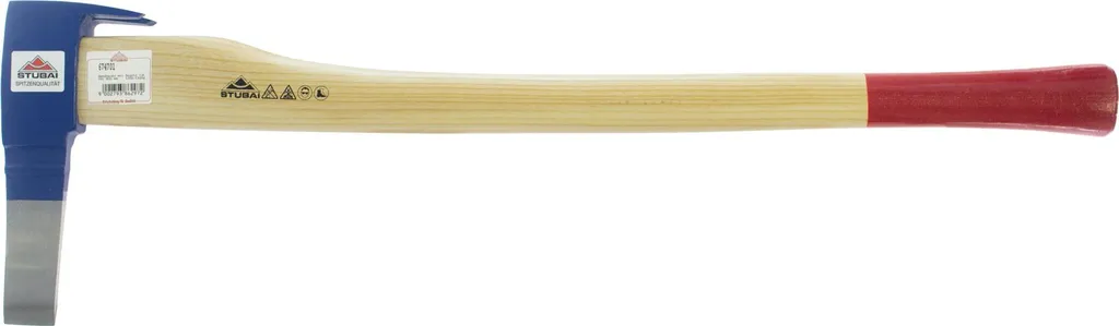 STUBAI Pioche à ruban 1300-1500g avec arrache-clou et manche 800 mm