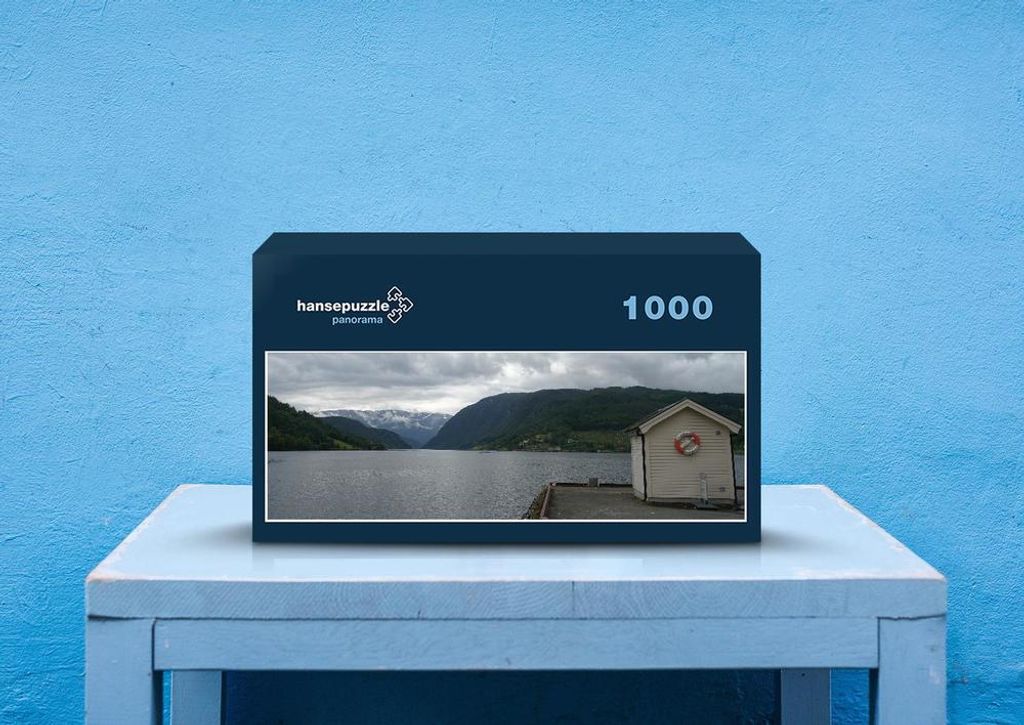 hansepuzzle 72177 - Norwegen Puzzle, 1050 Teile, Natur, 60,0 x 46,0cm mit hochwertiger Aufbewahrung, Kartonbox und wiederverschließbarem Beutel