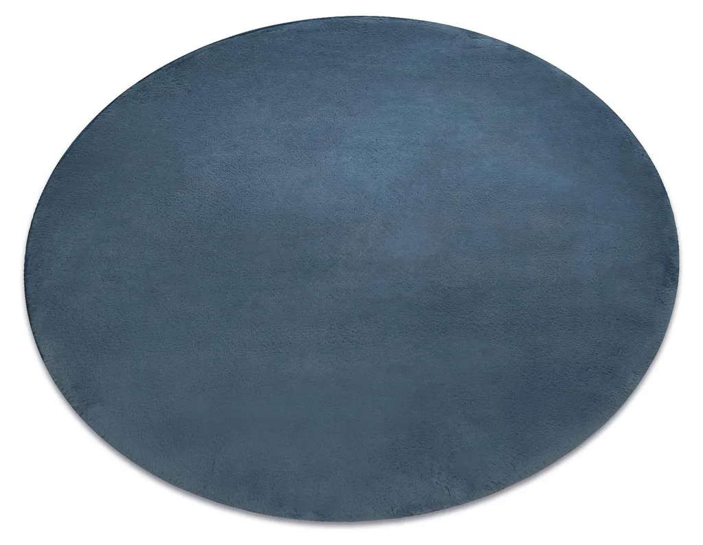 Tapis rond lavable POSH Shaggy bleu 60 cm - Moelleux et antidérapant