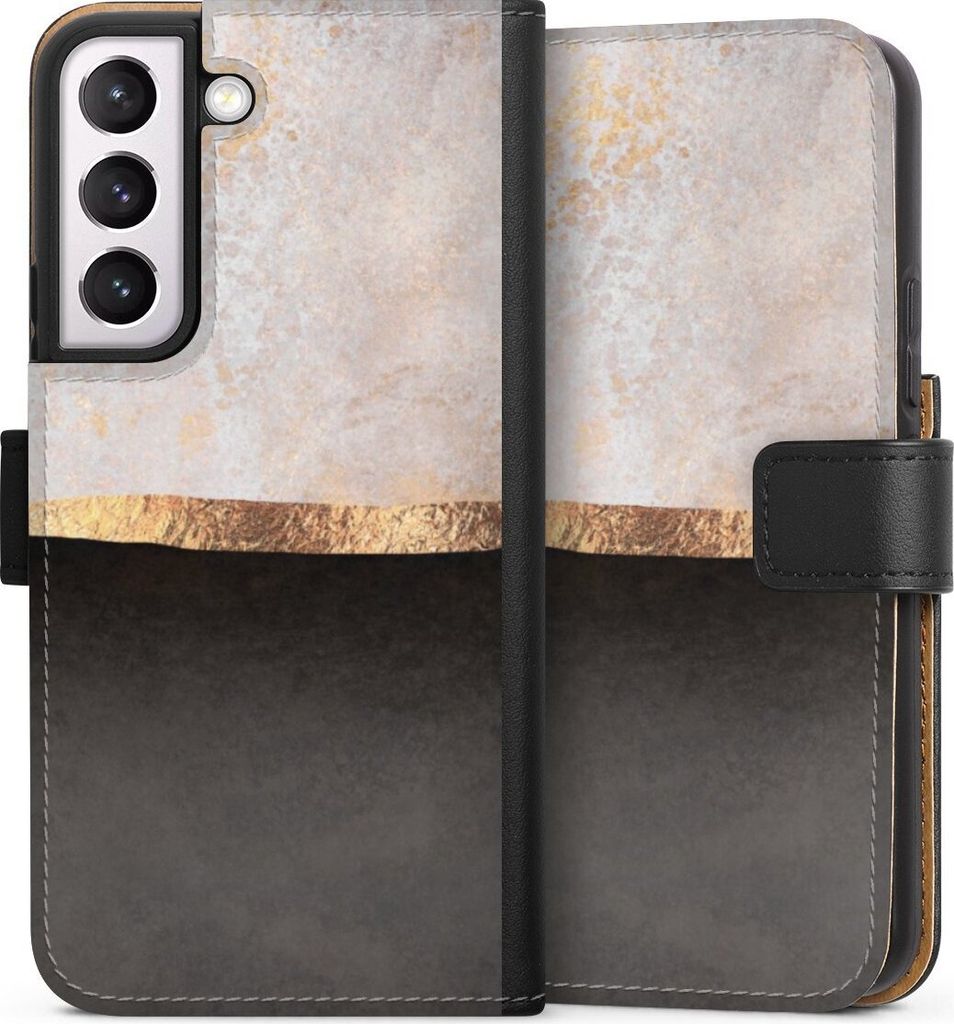 DeinDesign Klapphülle für Samsung Galaxy S22 Handytasche Lederhülle Tasche Abstrakt Black & White Trends