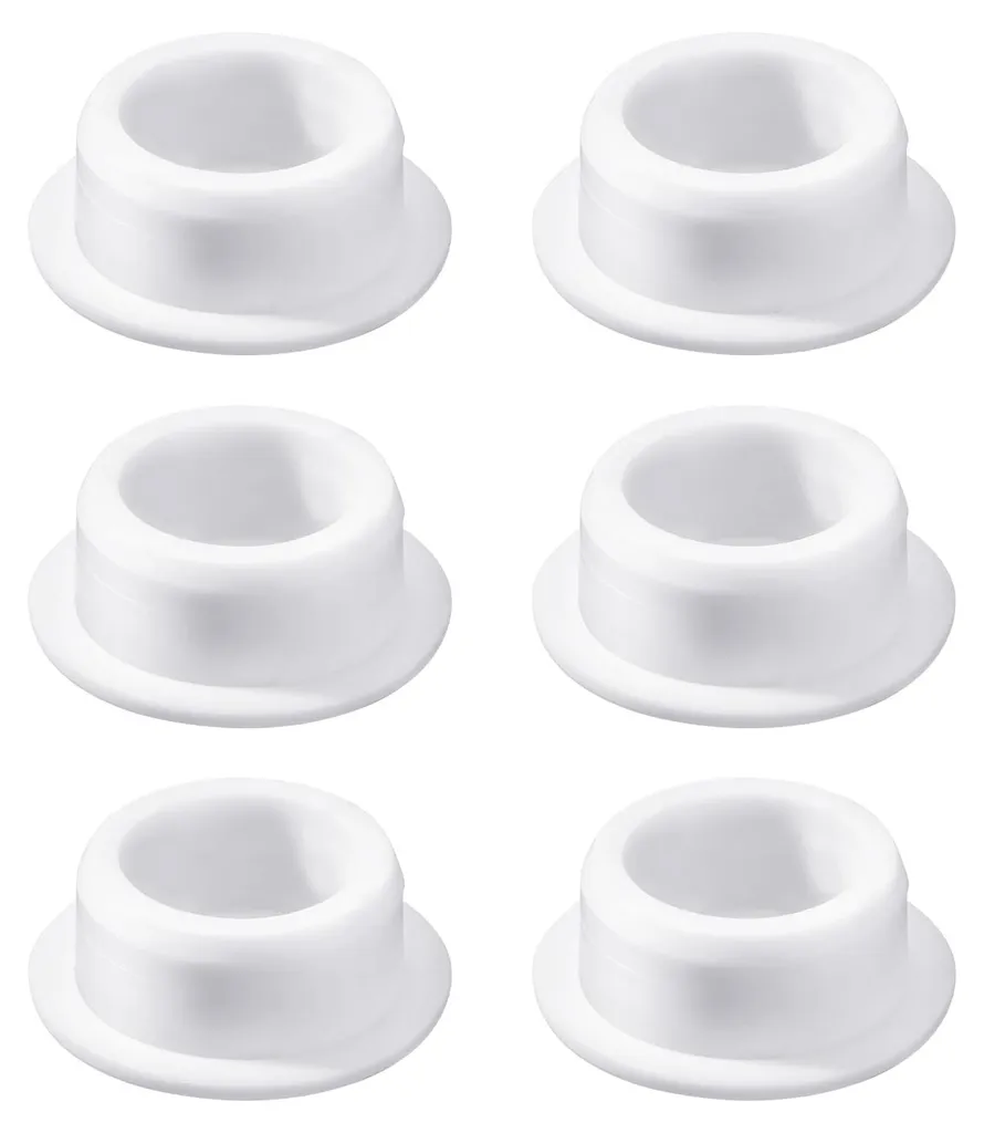 Bouchon trop-plein lavabo silicone blanc souple lot de 6 pièces durable