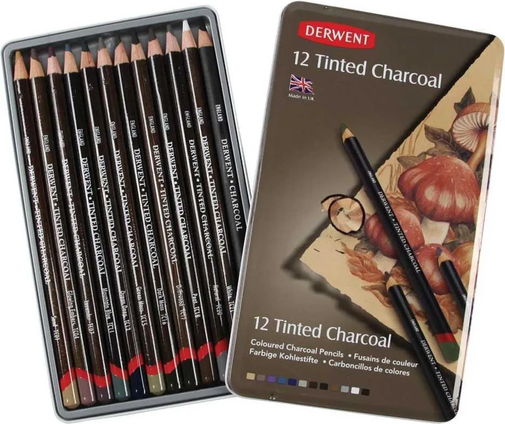 Crayons de couleur charbon Derwent pour dessiner sans se salir les mains