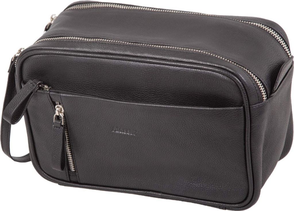 Alassio Kulturtasche SALINA, aus Leder, schwarz Produktbild 