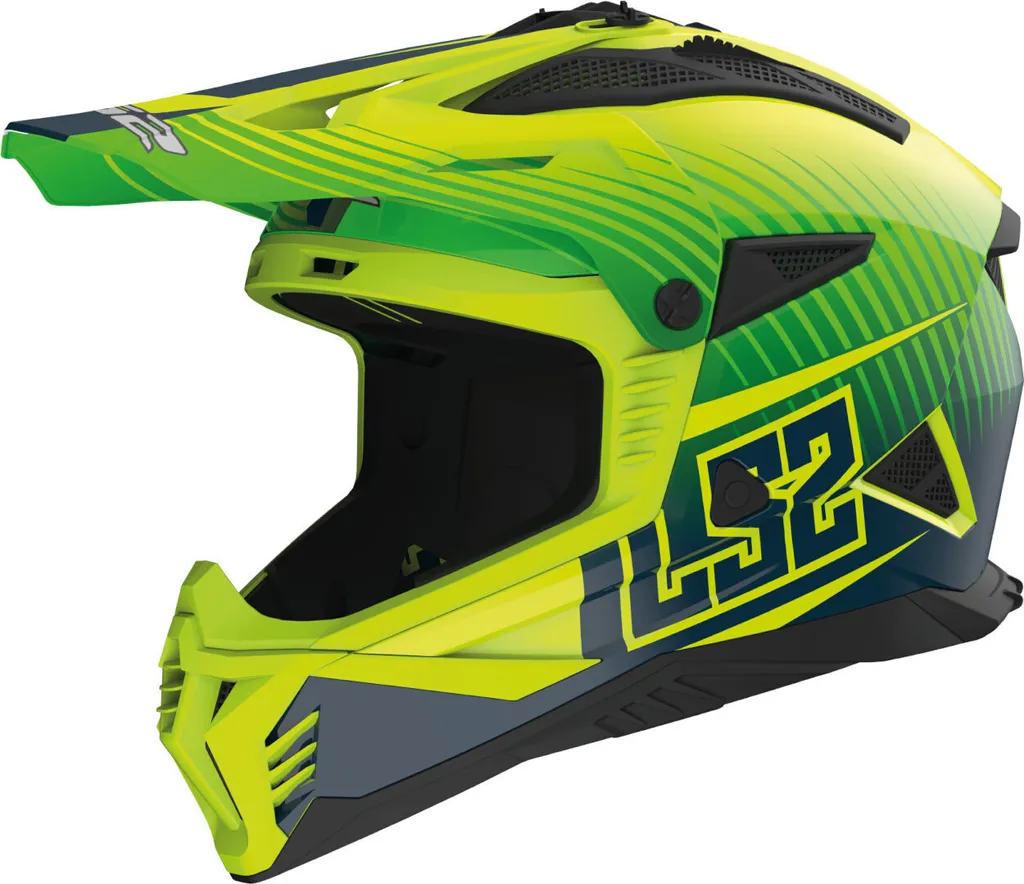 Casque cross léger LS2 MX708 Fast II Duck avec boucle double D XL