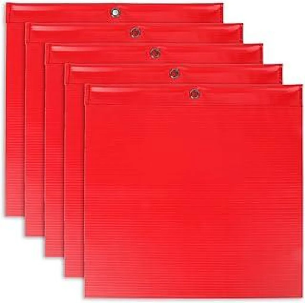 Kit 5 Bandiere Rosse Segnalazione per Roulotte, Camper e Rimorchi