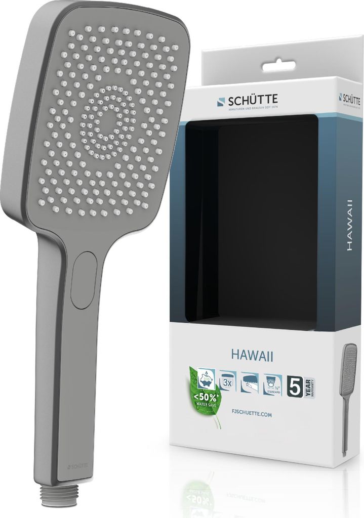 SCHÜTTE HAWAII Handbrause, Graphit matt, eckig Produktbild 