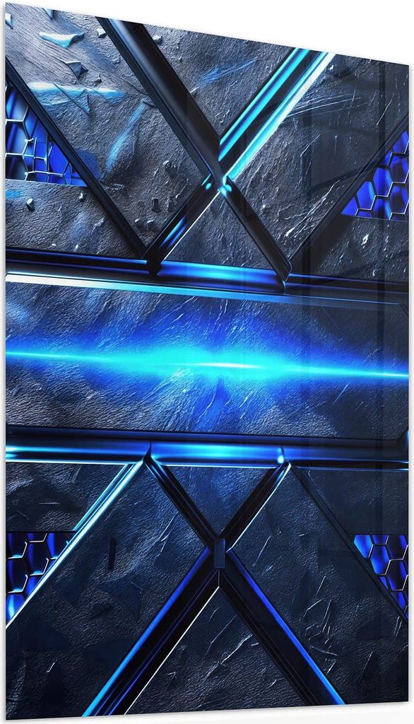 Glasbild 50x75cm in XXL für Wohnzimmer, Schlafzimmer Motiv Futuristisches Design