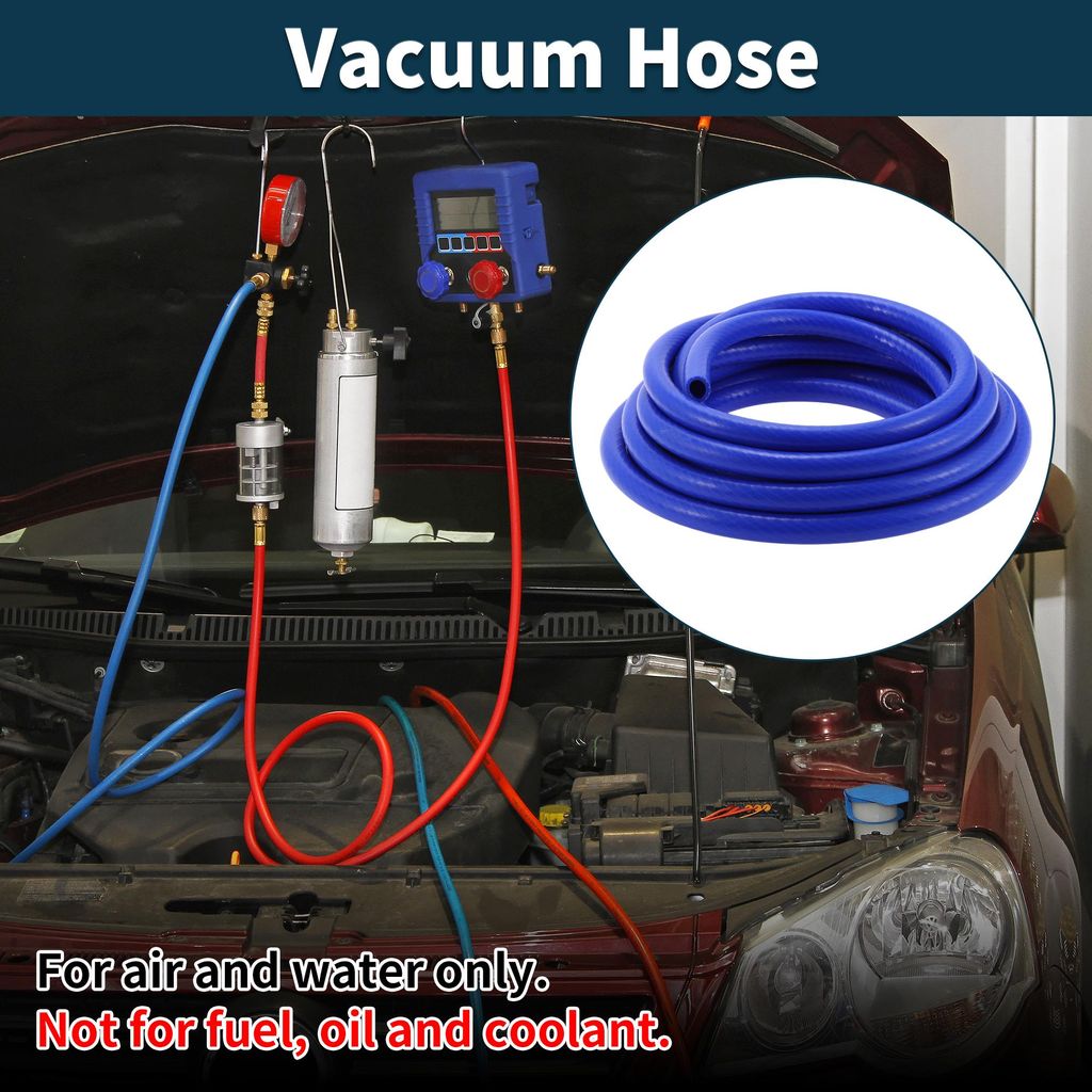 Silikon-Vakuumschlauch für Kfz-Vakuumsysteme 23 Fuß 1/2" 13mm ID 3mm Dicke 1 Stück Hohe Temperatur 130PSI Maximaldruck für Luft und Wasser