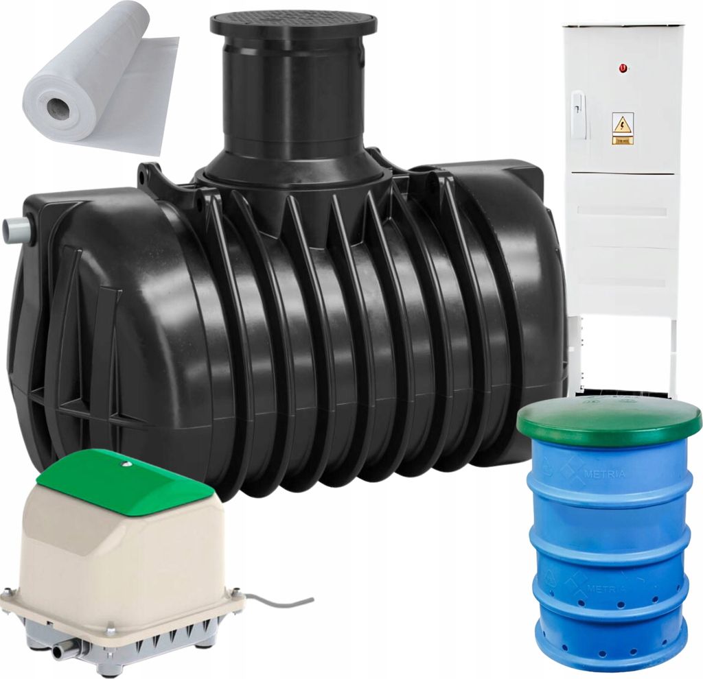 JFC AquaClean Plus 3000L - Hybrid-SBR Kleinkläranlage AC6 mit Sickerschacht