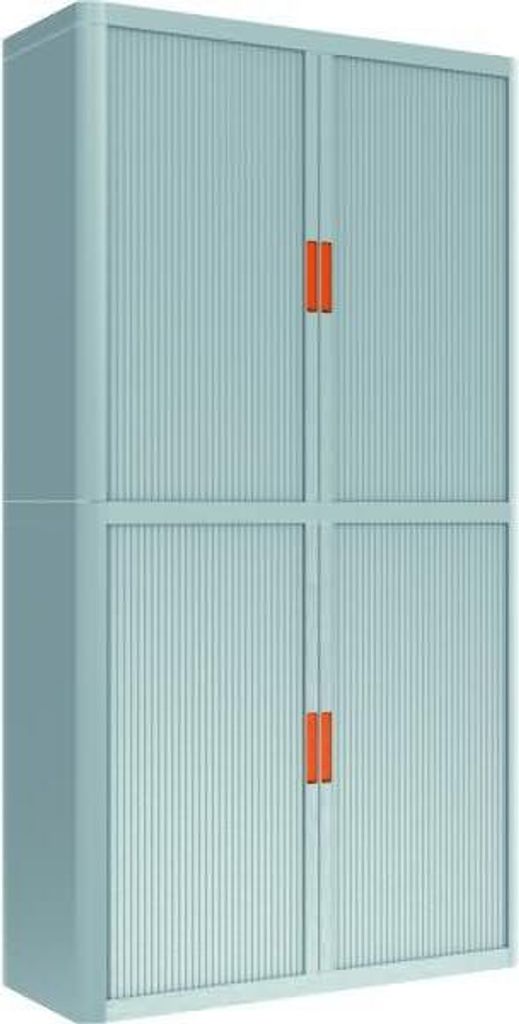 Rollladenschrank easyoffice BxTxH 86x37,5x204cm grau/orange.