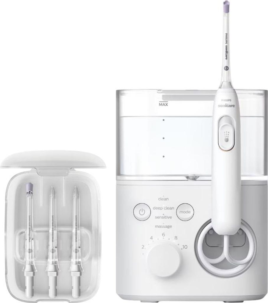 Philips Sonicare Power Flosser 7000 HX3911/40 Munddusche, Quad Stream Technologie, 600 ml, 4 Reinigungsmodi, 10 Intensittsstufen, 4 Reinigungskpfe,...