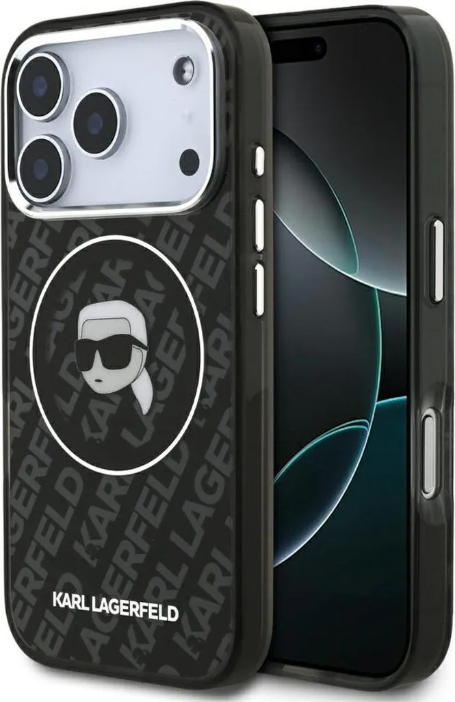 Karl Lagerfeld IML Logo Cover iPhone 17 Pro Max MagSafe | Nero Iconico
