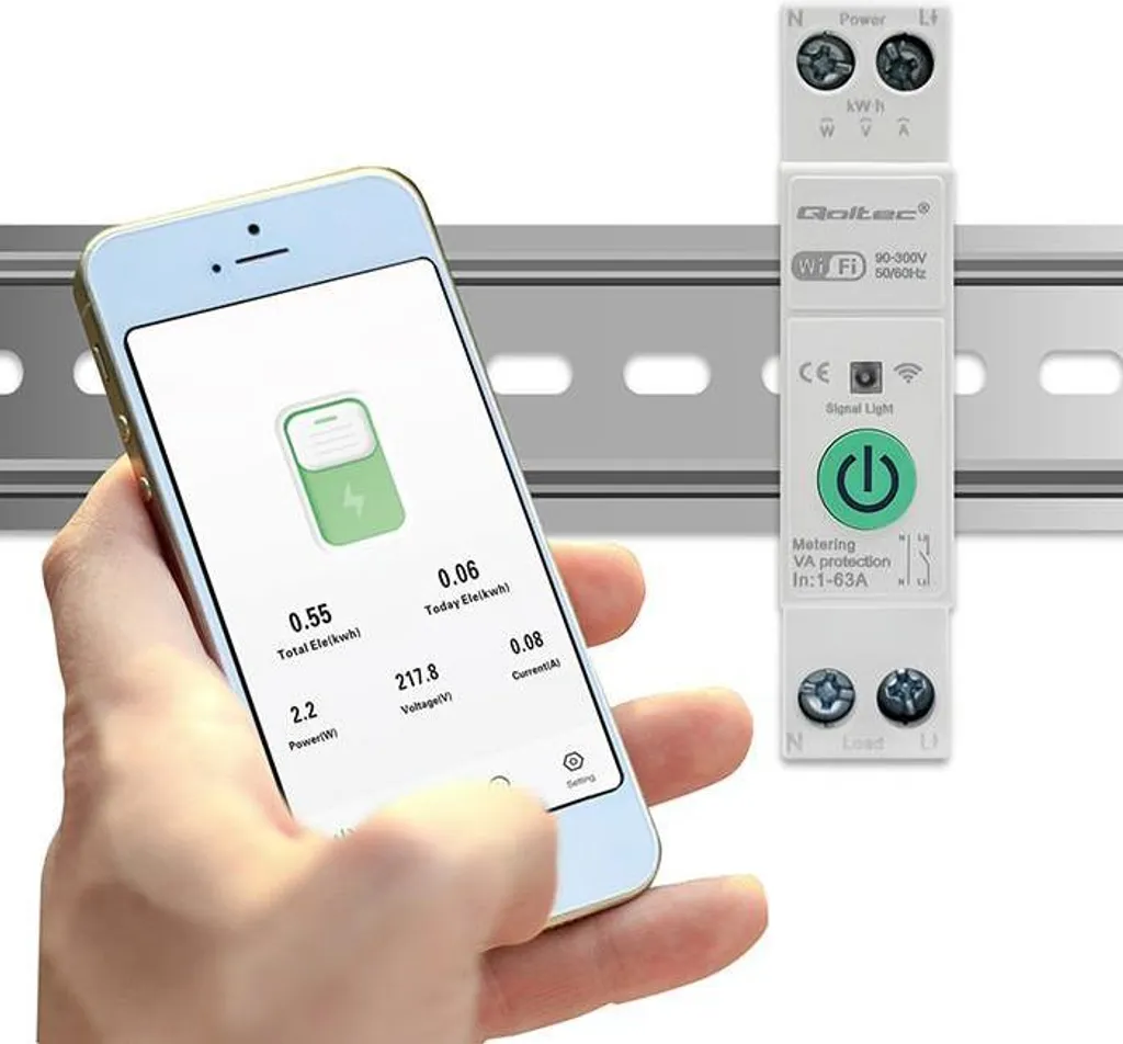 Interrupteur Connecté Rail DIN 63A avec Suivi Consommation Électrique - 2
