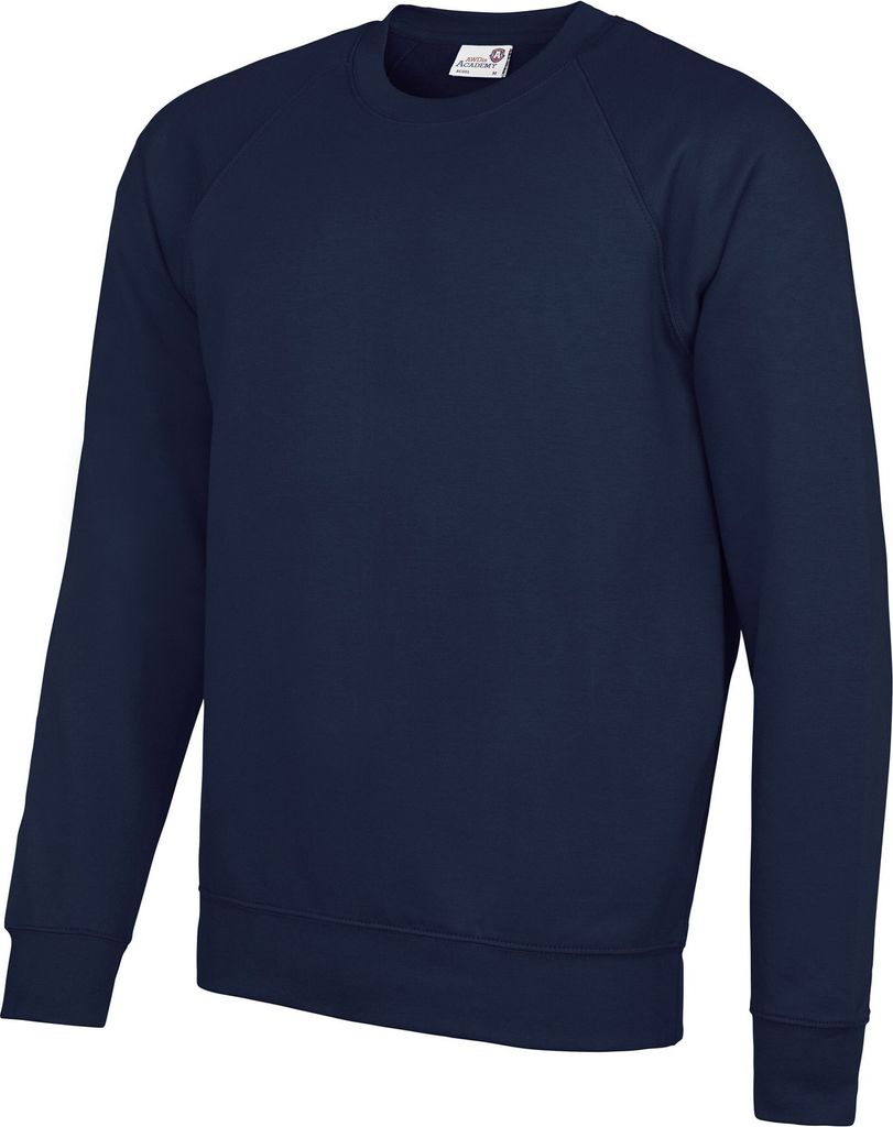 AWDis Academy Herren Rundhals-Sweatshirt RW3916 (Medium) (Marineblau)
