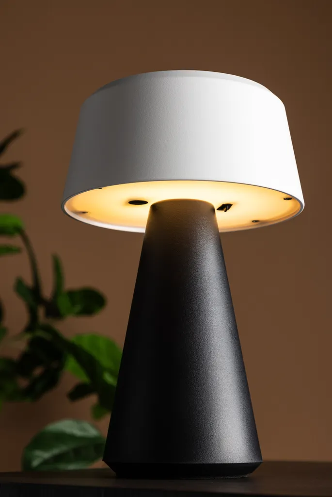 Lampe de Table Extérieure Noire Statford pour Repas de Jardin et Balcon