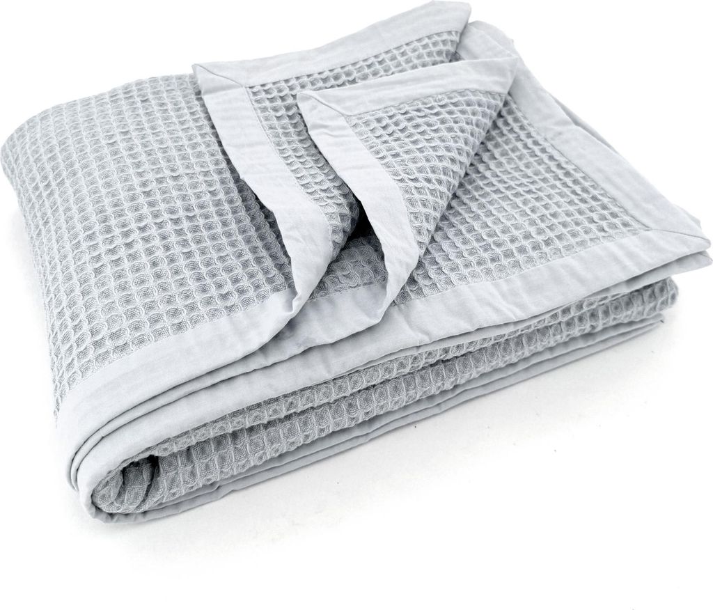 Heimtexland ® Wohndecke Sommerbettdecke Waffelpique leichte Produktbild 