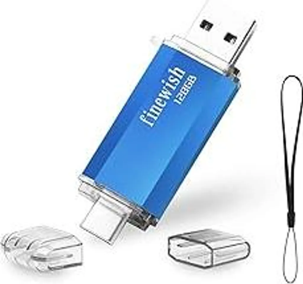 Chiavetta USB Tipo C 128GB Blu - Memoria OTG per Cellulari e Tablet