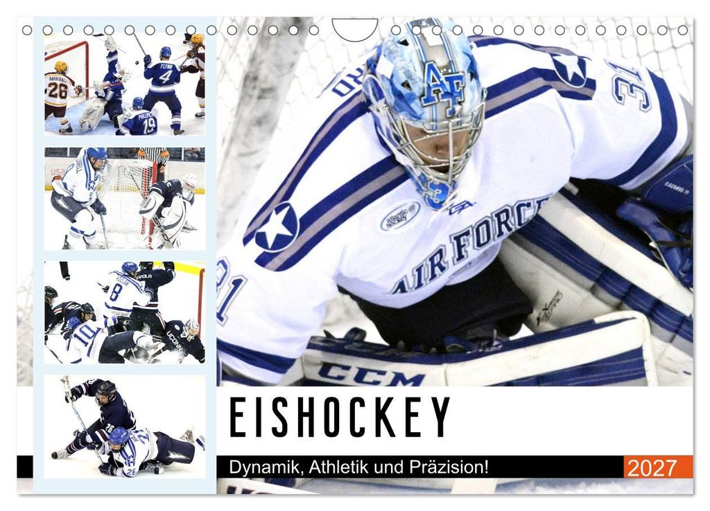 Eishockey. Dynamik, Athletik und Präzision! (Wandkalender 2027 DIN A4 quer), CALVENDO Monatskalender