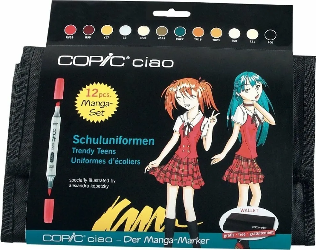 Copic Ciao Manga Trendy Set 12: Pennarelli per Disegno e Sketch