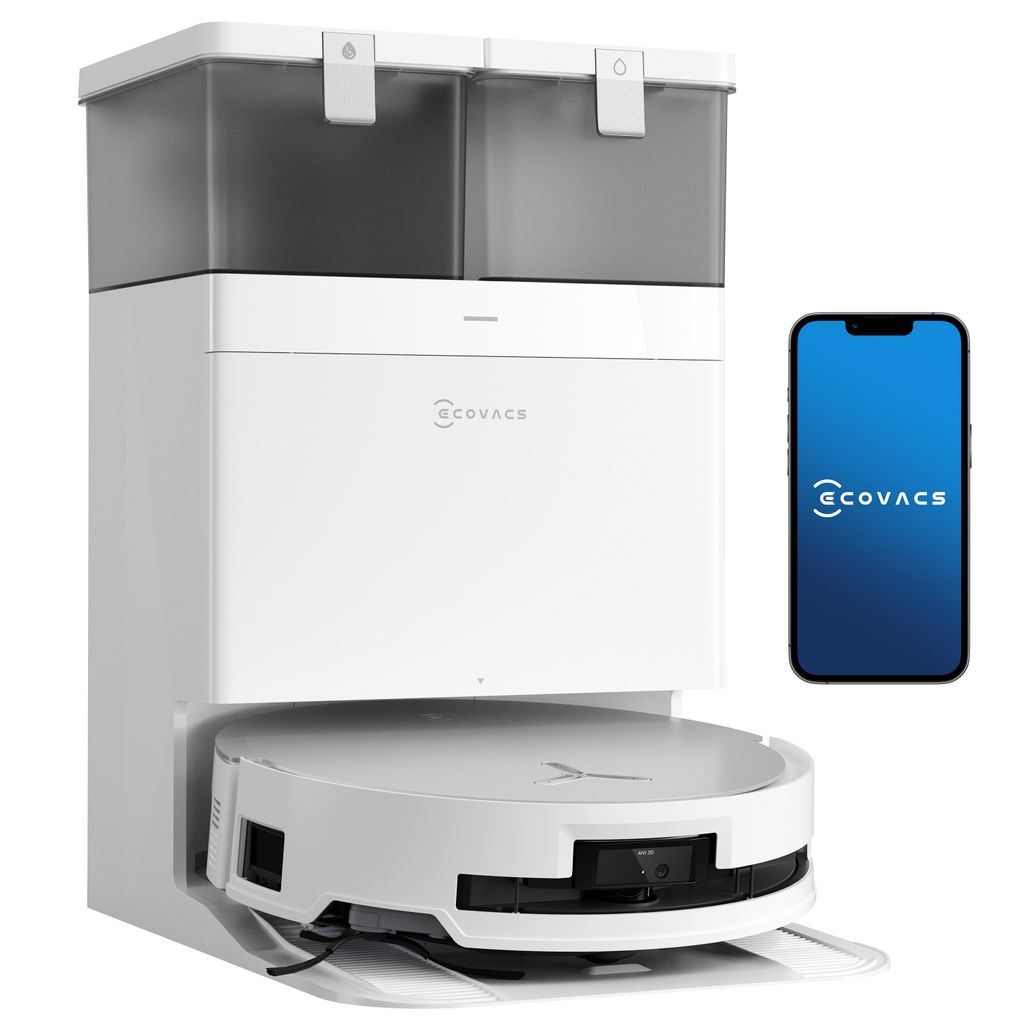 ECOVACS DEEBOT X8 OMNI Saugroboter Weiß Wischroboter Roboterstaubsauger 18.000 Pa Staubsauger Roboter