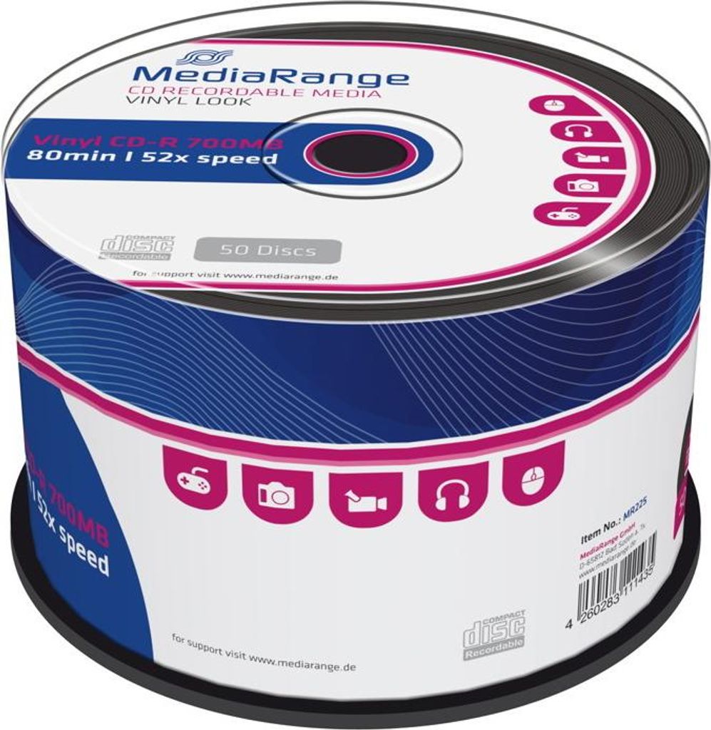MediaRange MR225 MediaRange CD-R 700MB  50pcs Spindel Immagine del prodotto 
