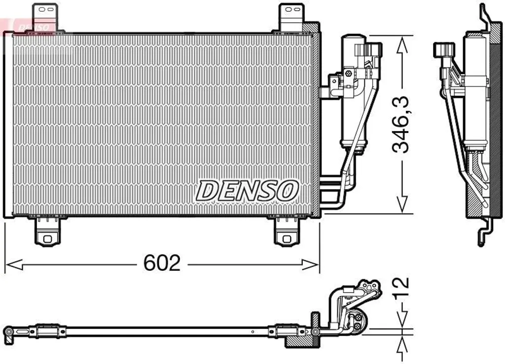 Condenseur de Clim avec Sécheur pour Mazda CX-3 DK - DENSO DCN44017 OE