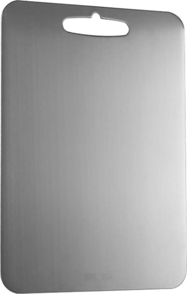 Schneidebrett - Edelstahl 304 Brotbrett Backbrett Küchenbrett mit Aufhängeloch 29cm x 20cm